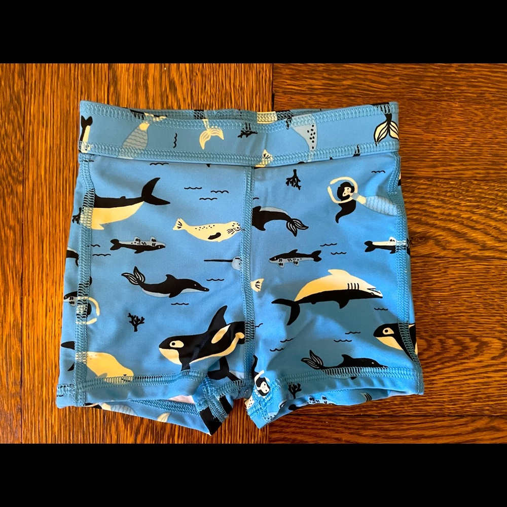 Hanna Andersson Blue Sea Animals Swim Trunks Size 80 cm or 18-24 Months